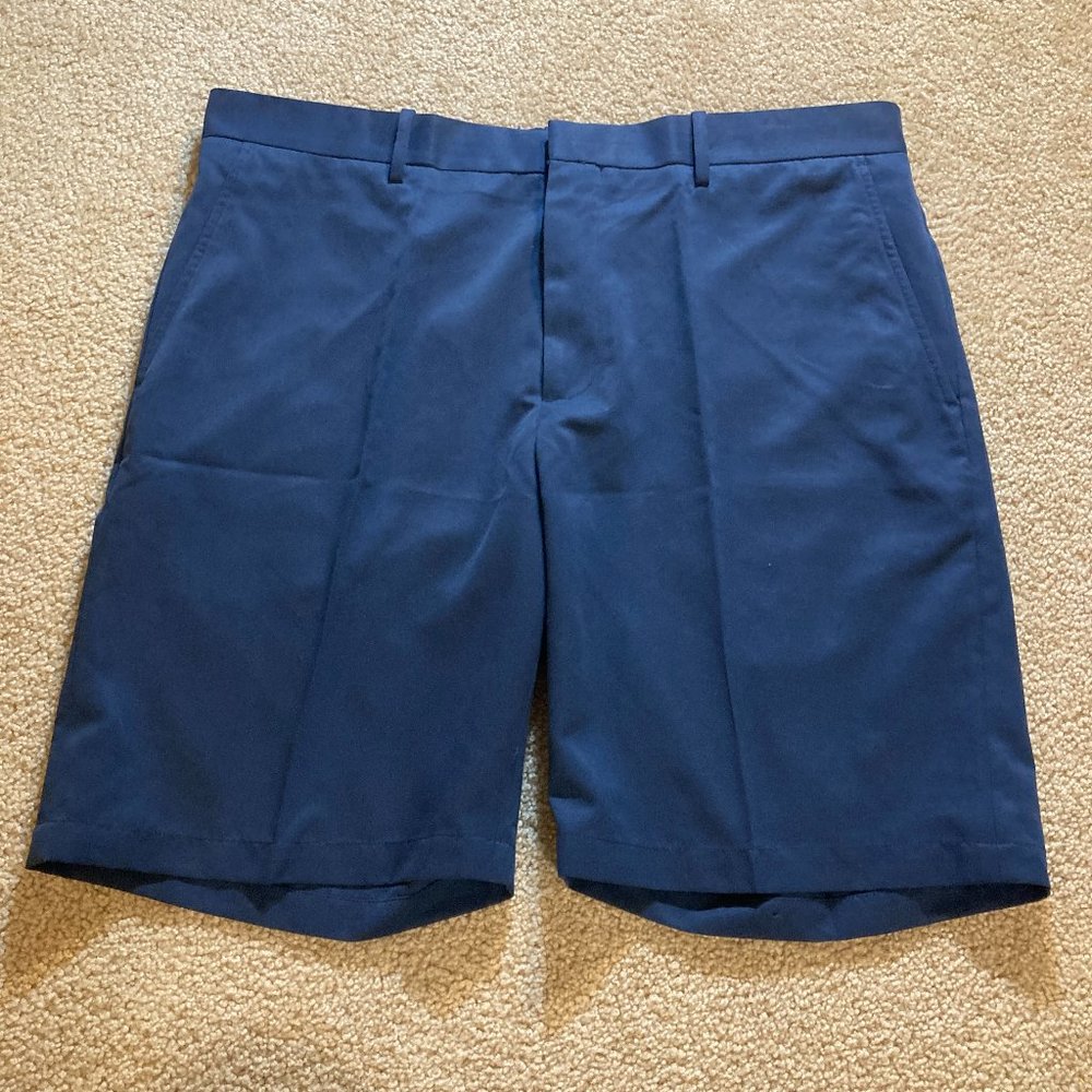 NEW Jack Nicklaus Mens Size 38 Bermuda Golf Shorts Blue Knit Polyester - NWT